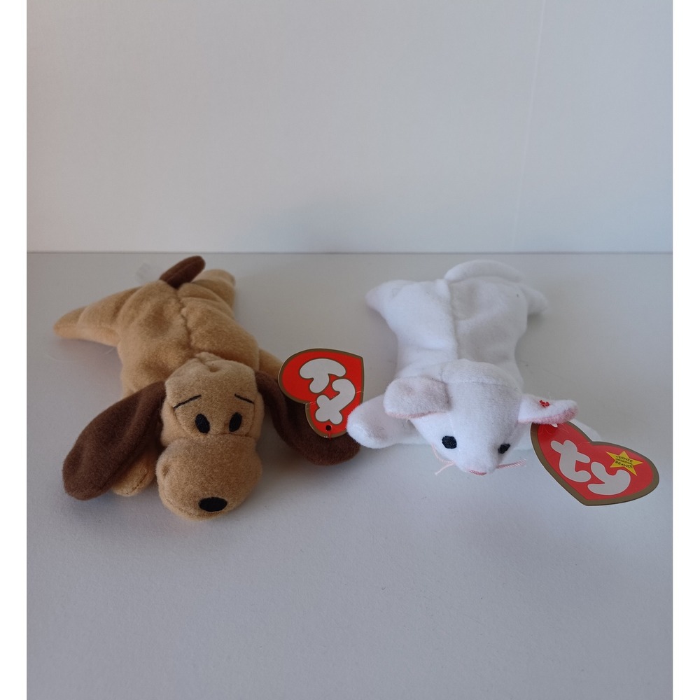 Vintage Bones And Flip Ty Teenie Beanie Babies Happy Meal Toys Plush Collection